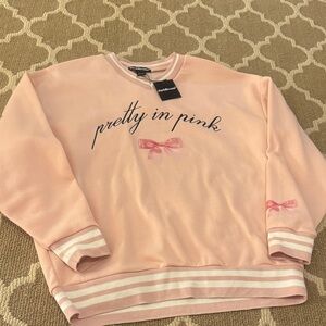 Chic Pink Women's Crew Neck Sweater